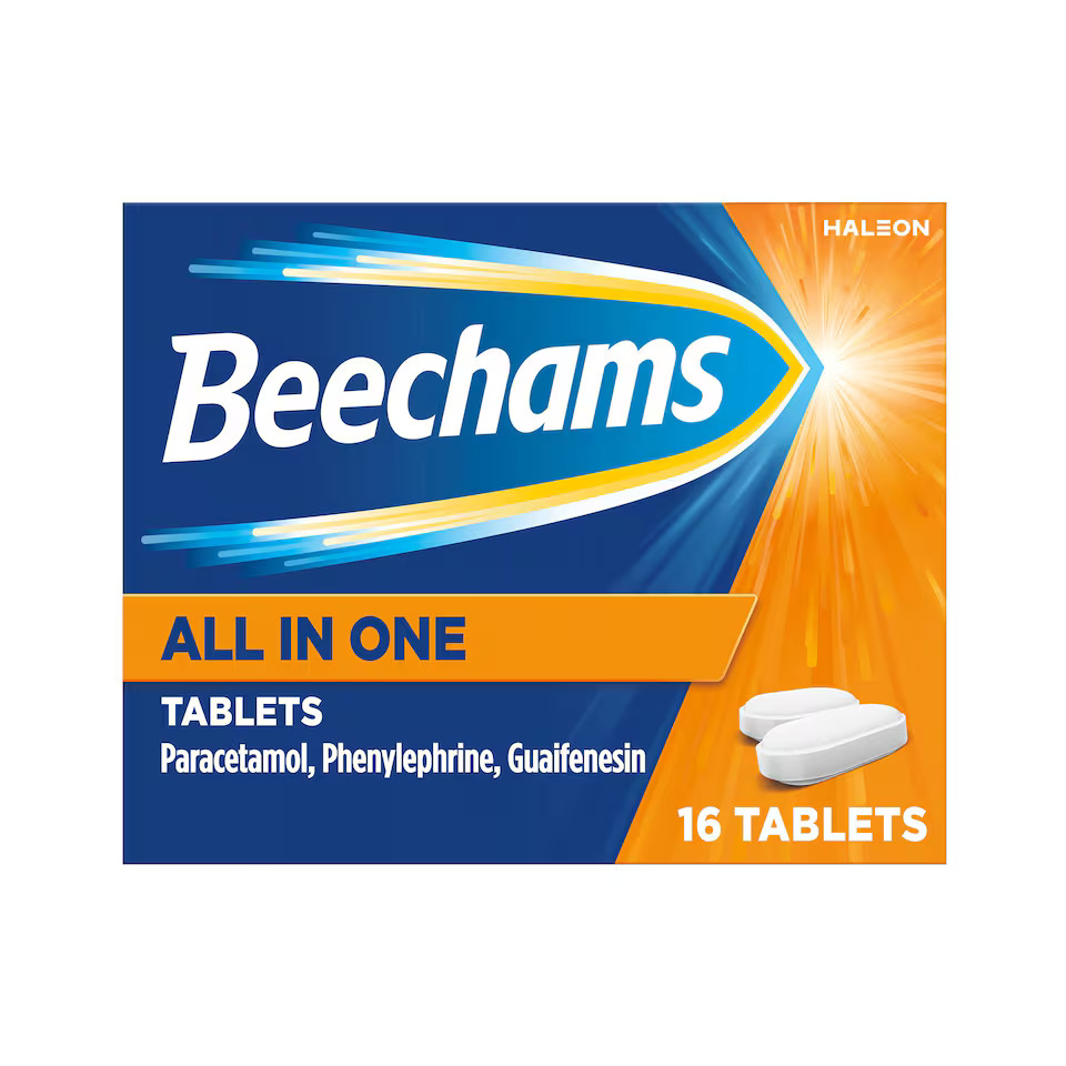 Beechams All In One Cold and Flu Relief Tablets - 16s
