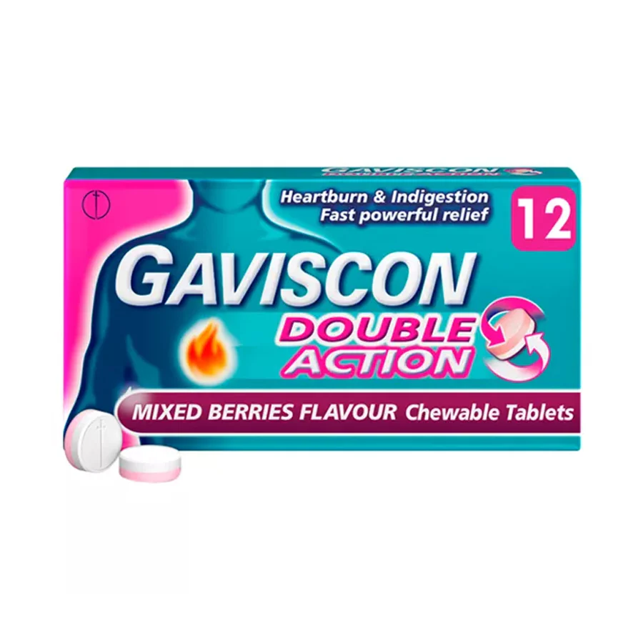 Gaviscon Double Action Mixed Berry - 12 Tablets