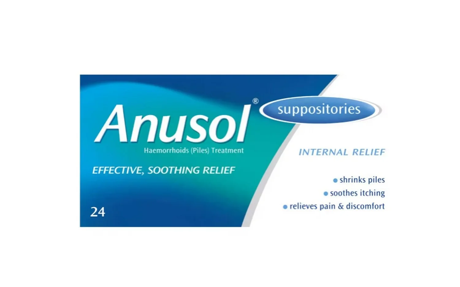 Anusol Suppositories Relief For Haemorrhoids - 24 Suppositories