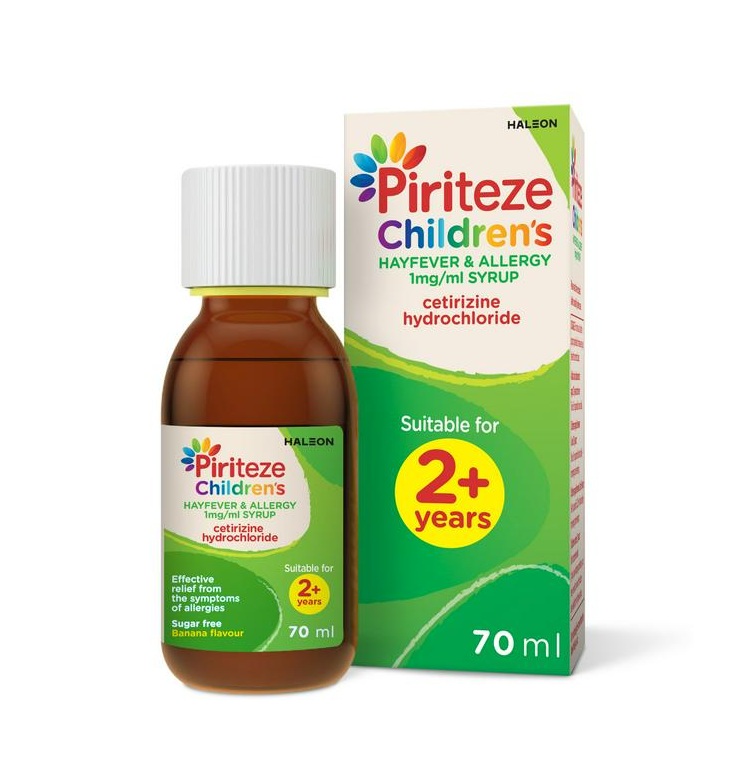 Piriteze Kids Allergy Relief Syrup 2 years - 70ml