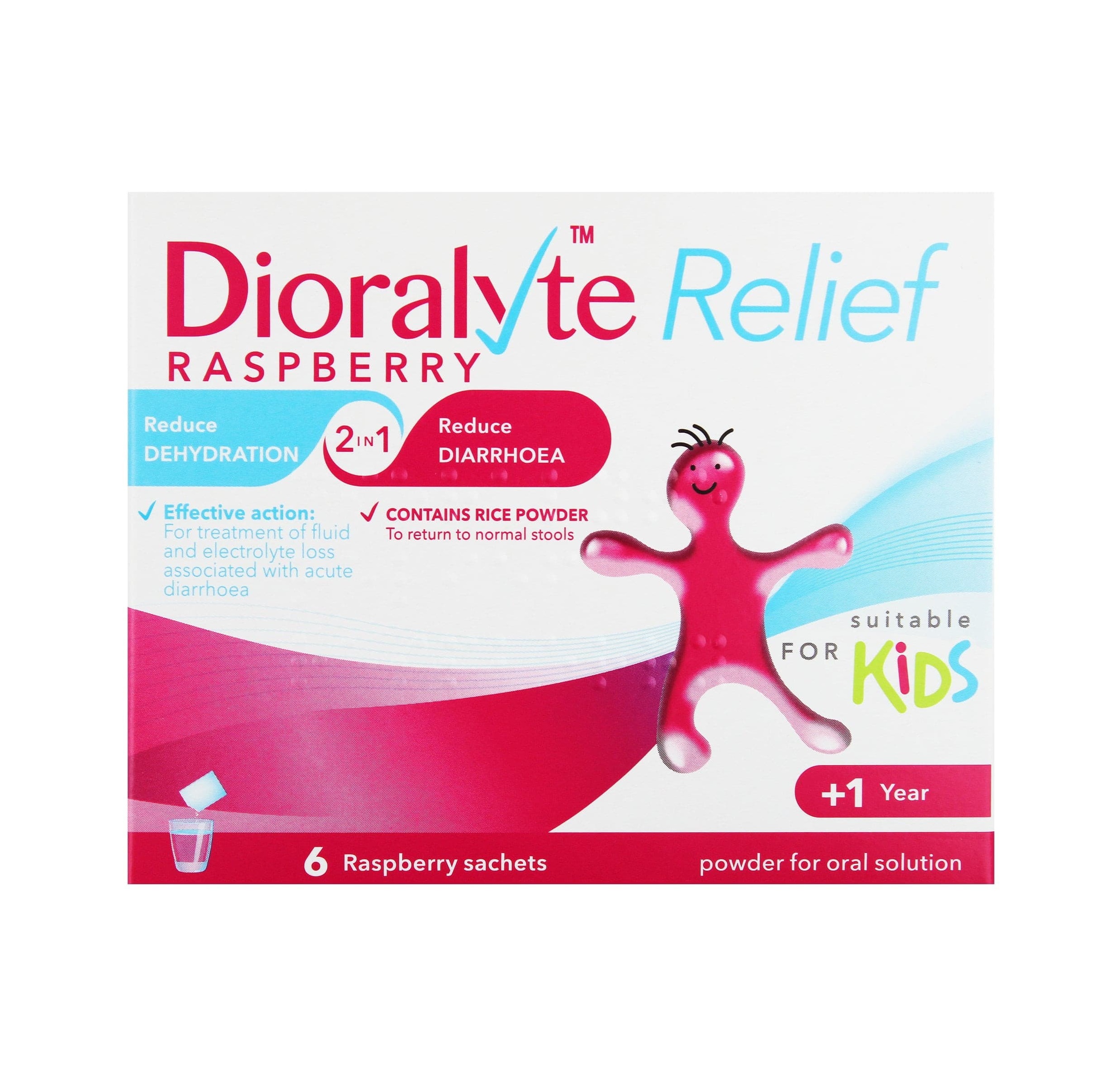 Dioralyte Relief Raspberry Flavour Sachets - 6 Sachets