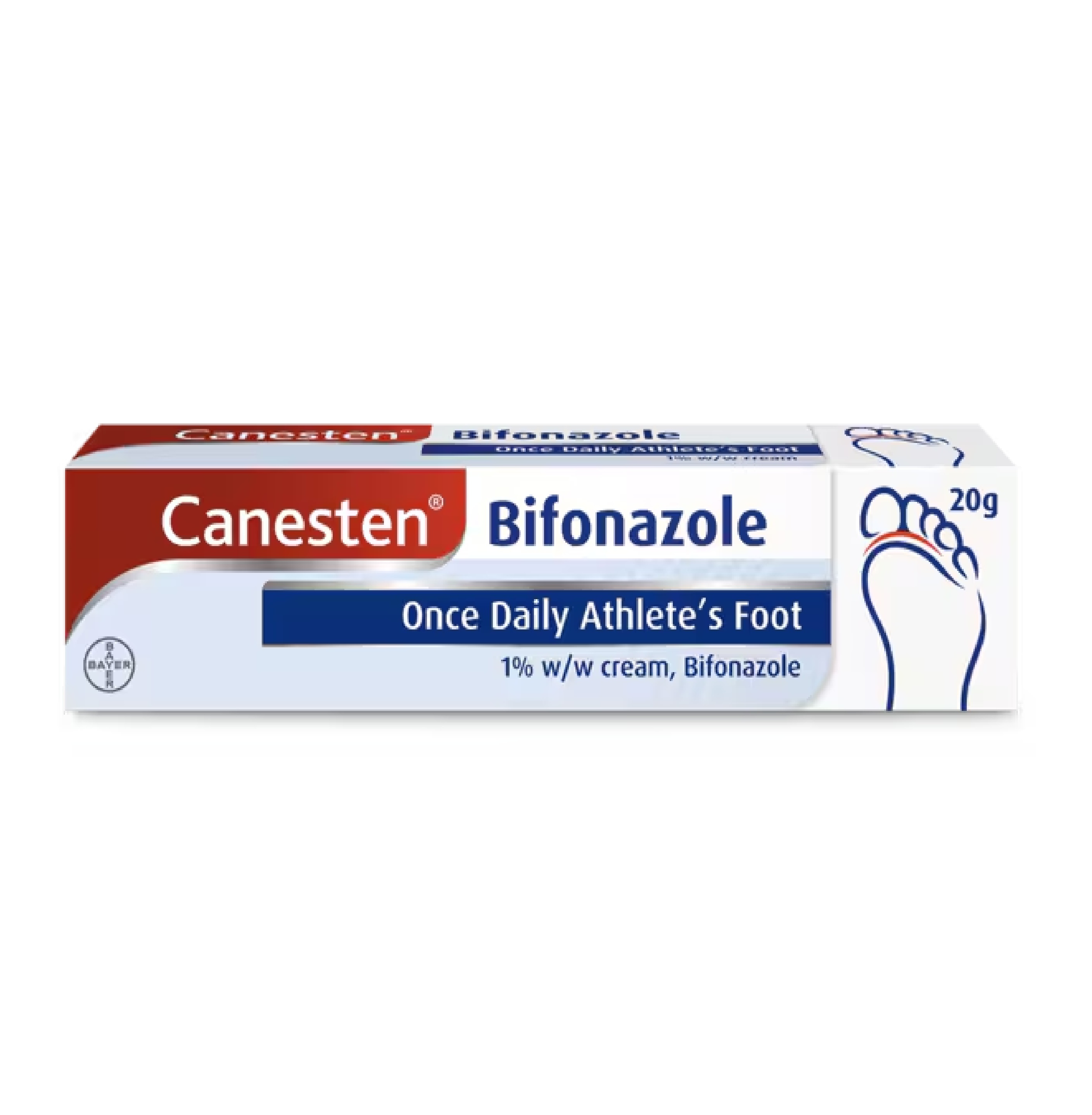 Canesten - Bifonazole Once Daily Athlete's Foot 1% Cream - 20g