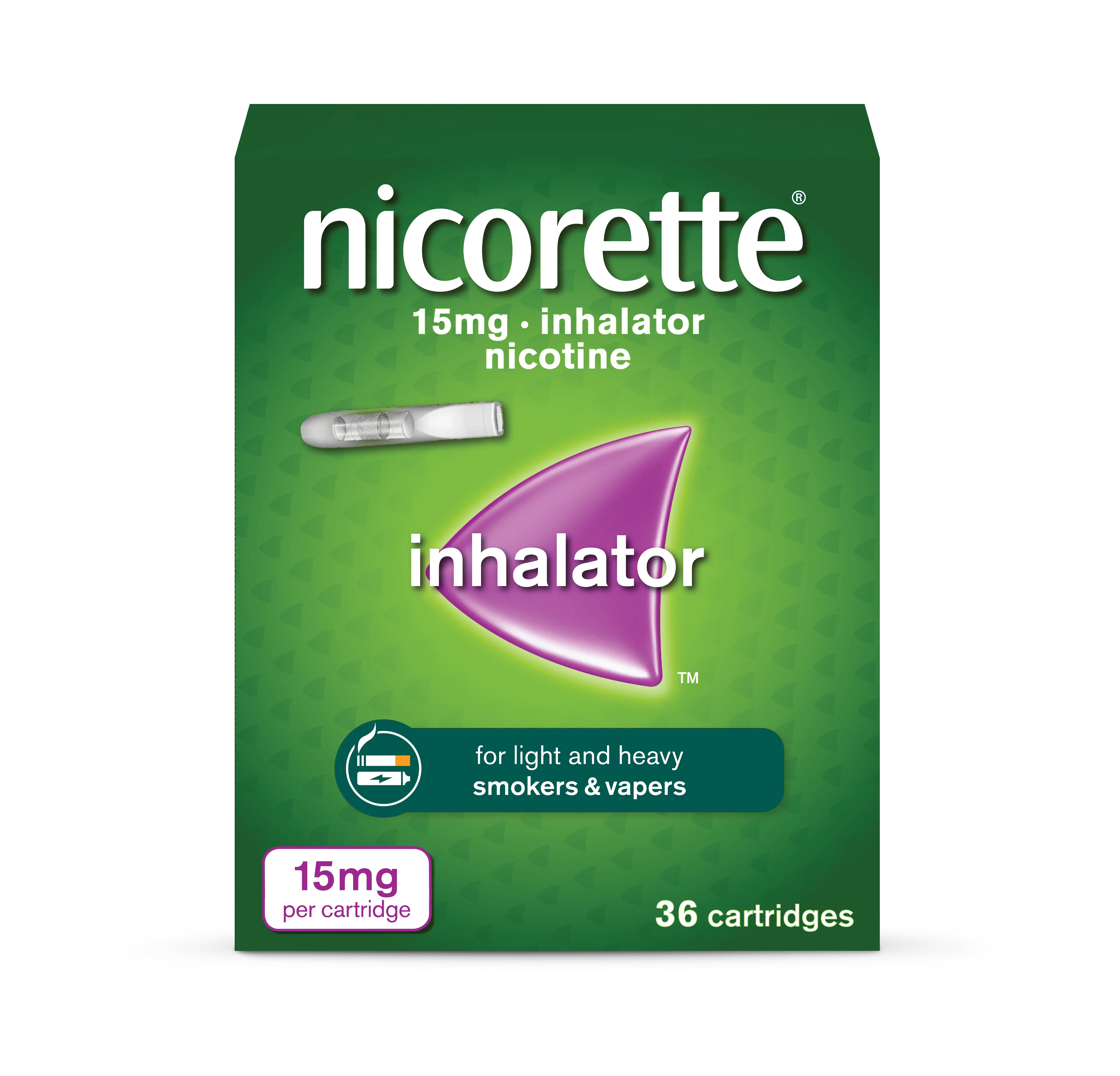 Nicorette Inhalator 15mg - 36 Cartridges