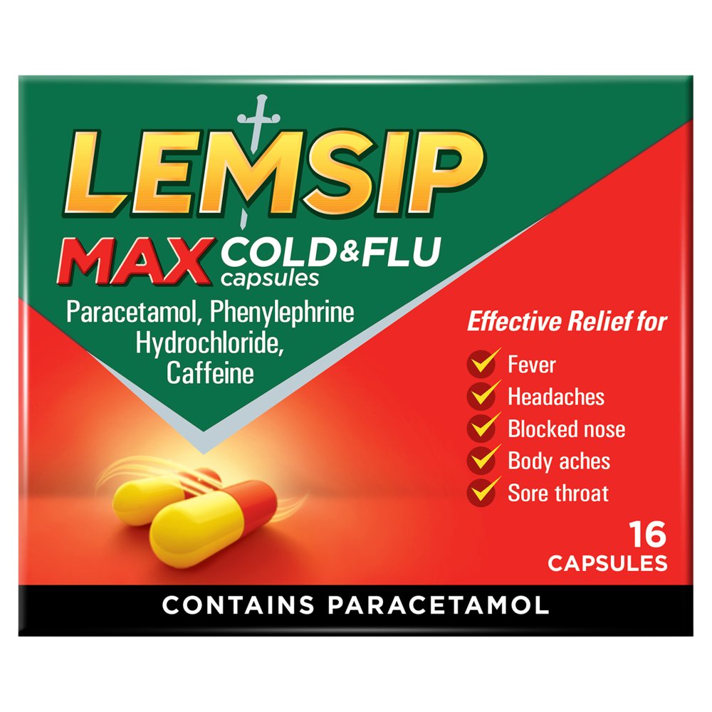 Lemsip Max Cold & Flu - 16 Capsules