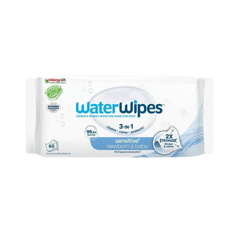 WaterWipes Sensitive Baby Wipes - 60 Wipes