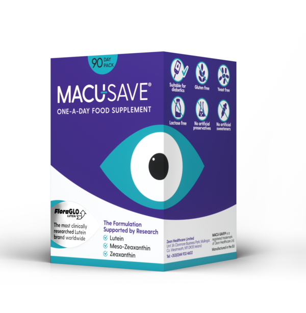 Macu-SAVE Food Supplement for Macular Health with Meso-Zeaxanthin/Lutein and Zeaxanthin - 90 Capsules