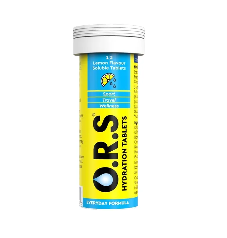 ORS Rehydration Salts Lemon - 12 Tablets