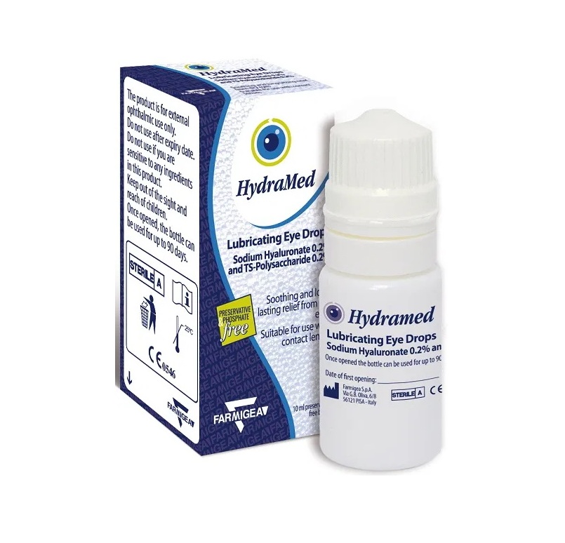 HydraMed Lubricating Preservative Phosphate Free Eye Drops  - 10ml