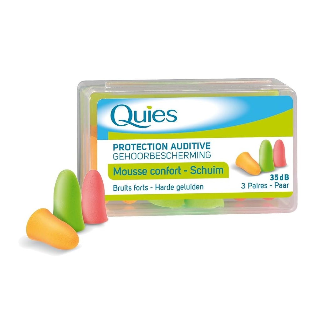 Quies Foam Earplugs - 3 Pairs