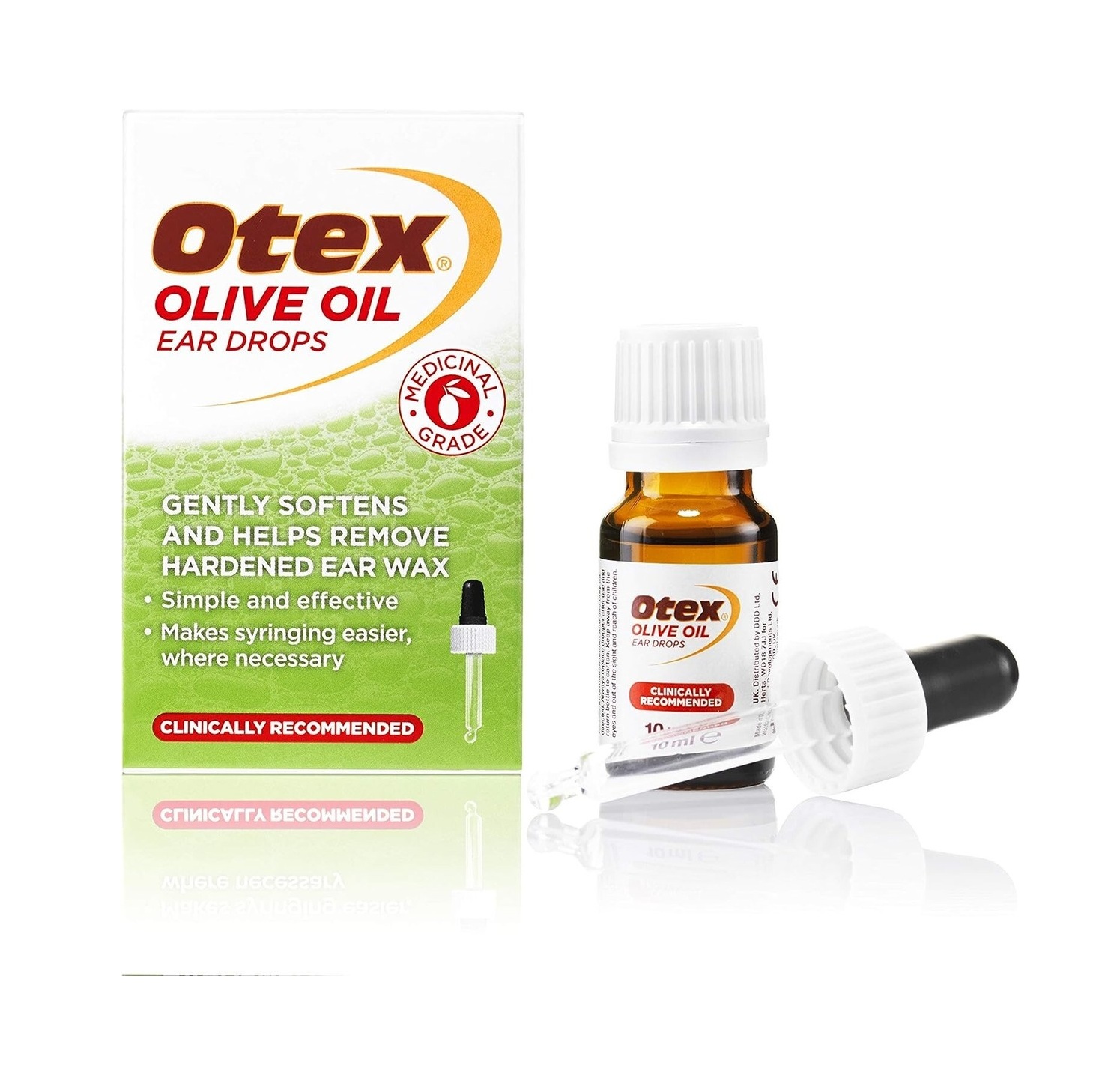Otex Olive Oil Ear Drops for Hardened Ear Wax Bottle with Dropper - 10ml