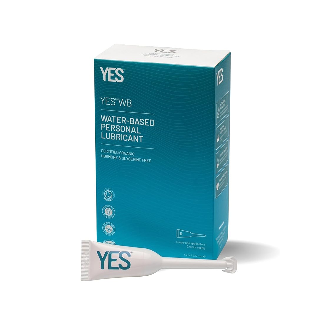 YES Water-Based Intimate Lubricant Applicator 6 x 5ml
