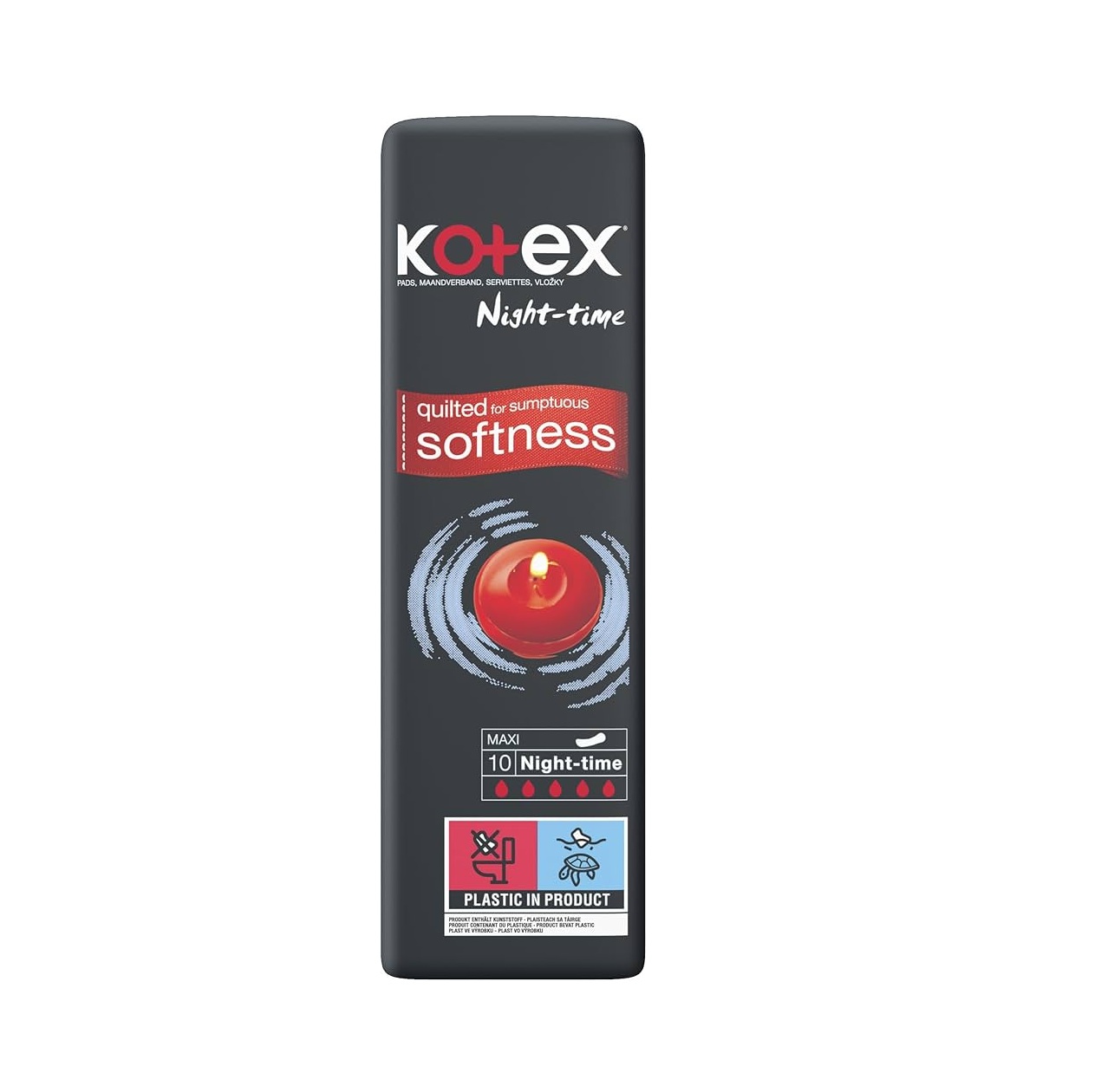 Kotex Maxi Night-Time Pads - 10 Packs