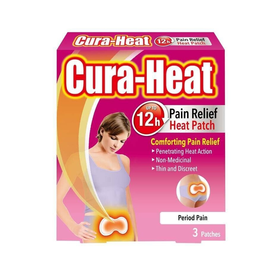 Cura-Heat Period Pain - 3 Heat Patches
