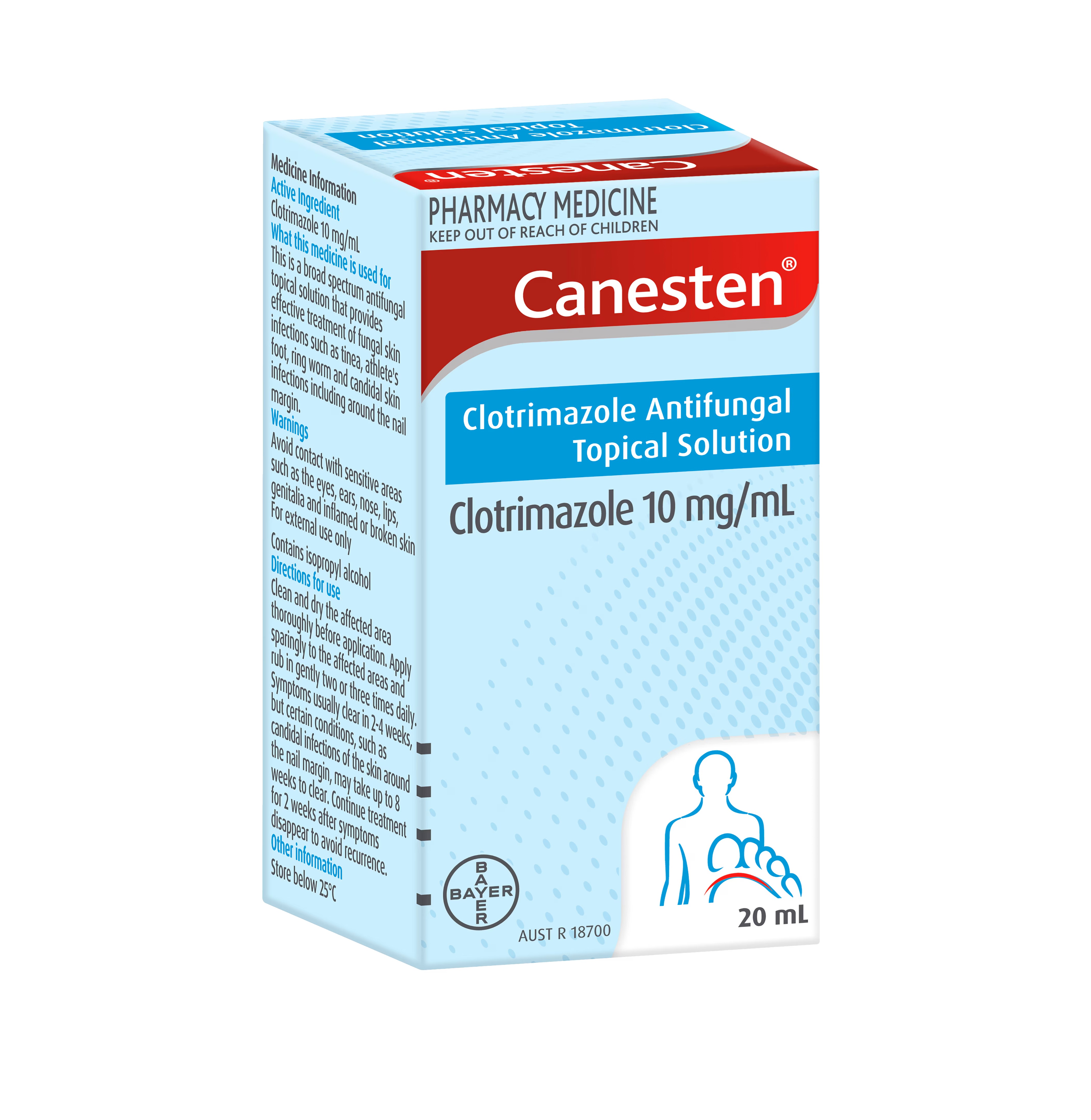 Canesten Solution Clotrimazole 1% - 20ml