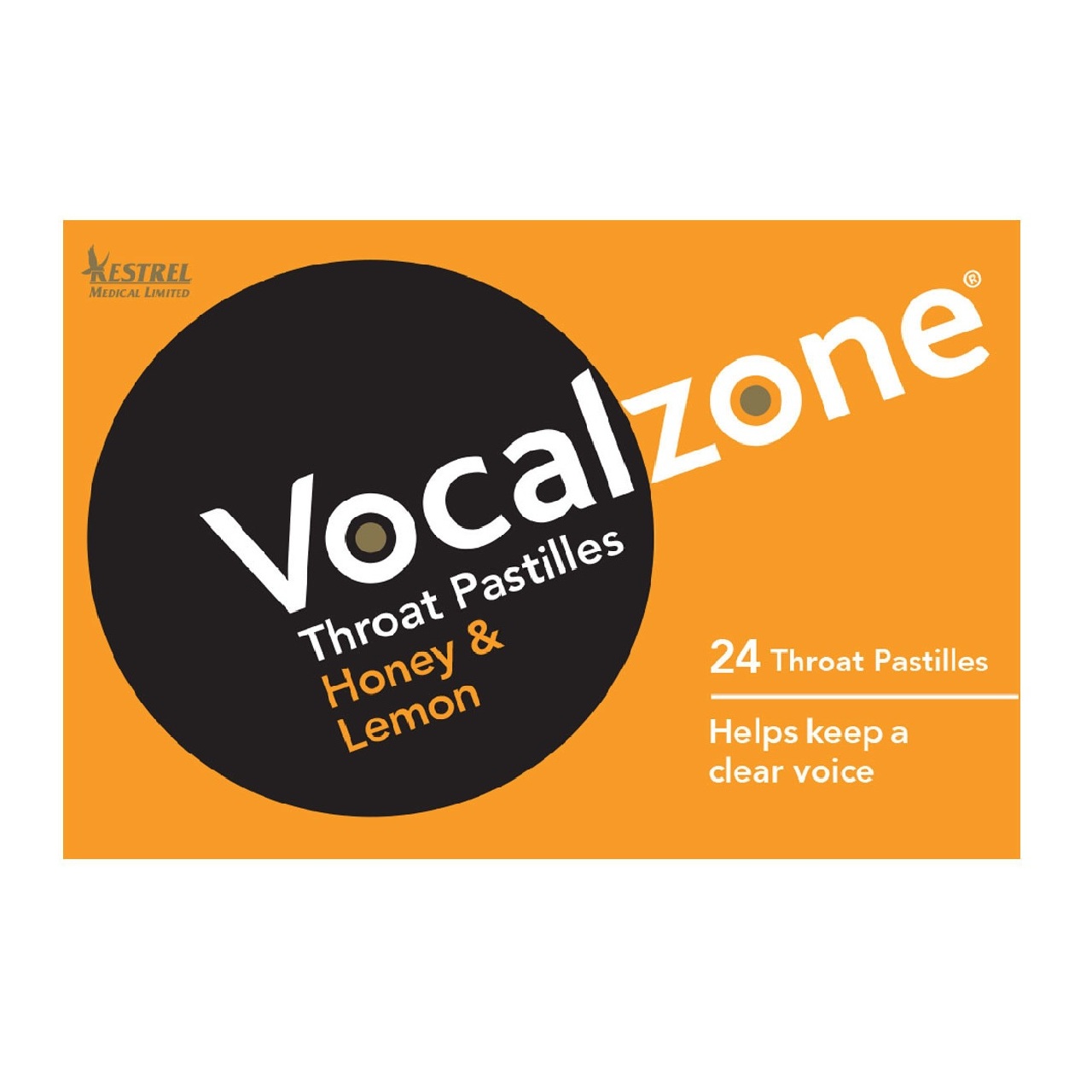 Vocalzone Honey & Lemon - Sore Throat Relief Pastilles - 24 Pastilles