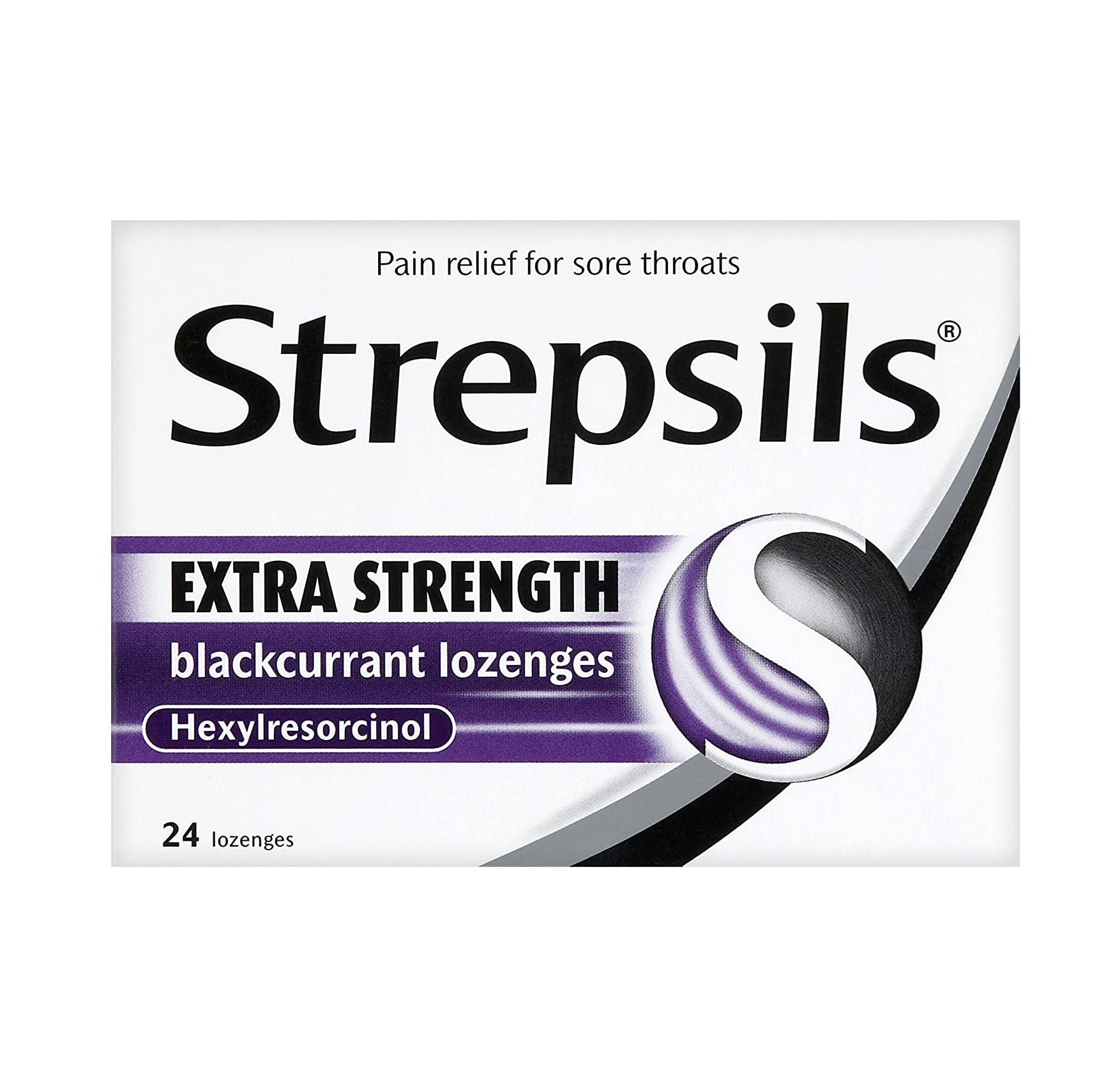 Strepsils Extra Strength Blackcurrant - 24 Lozenges