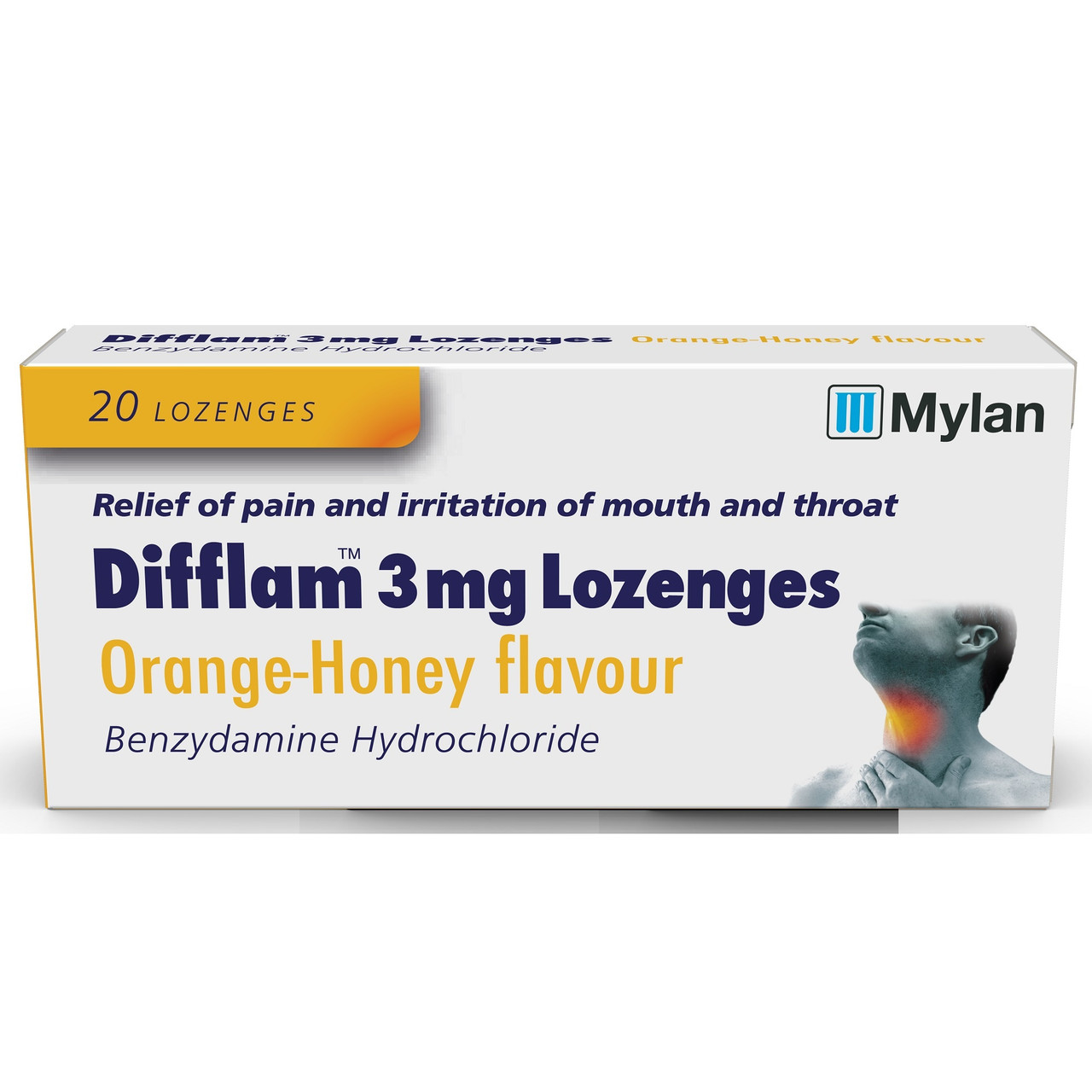 Difflam Orange & Honey - 20 Lozenges 3mg