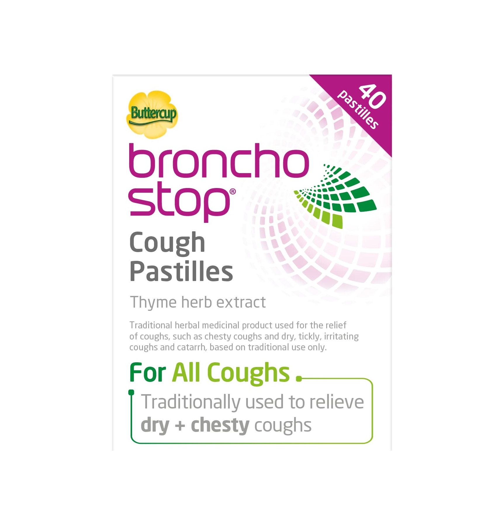 Bronchostop Buttercup Pastilles - Pack of 40
