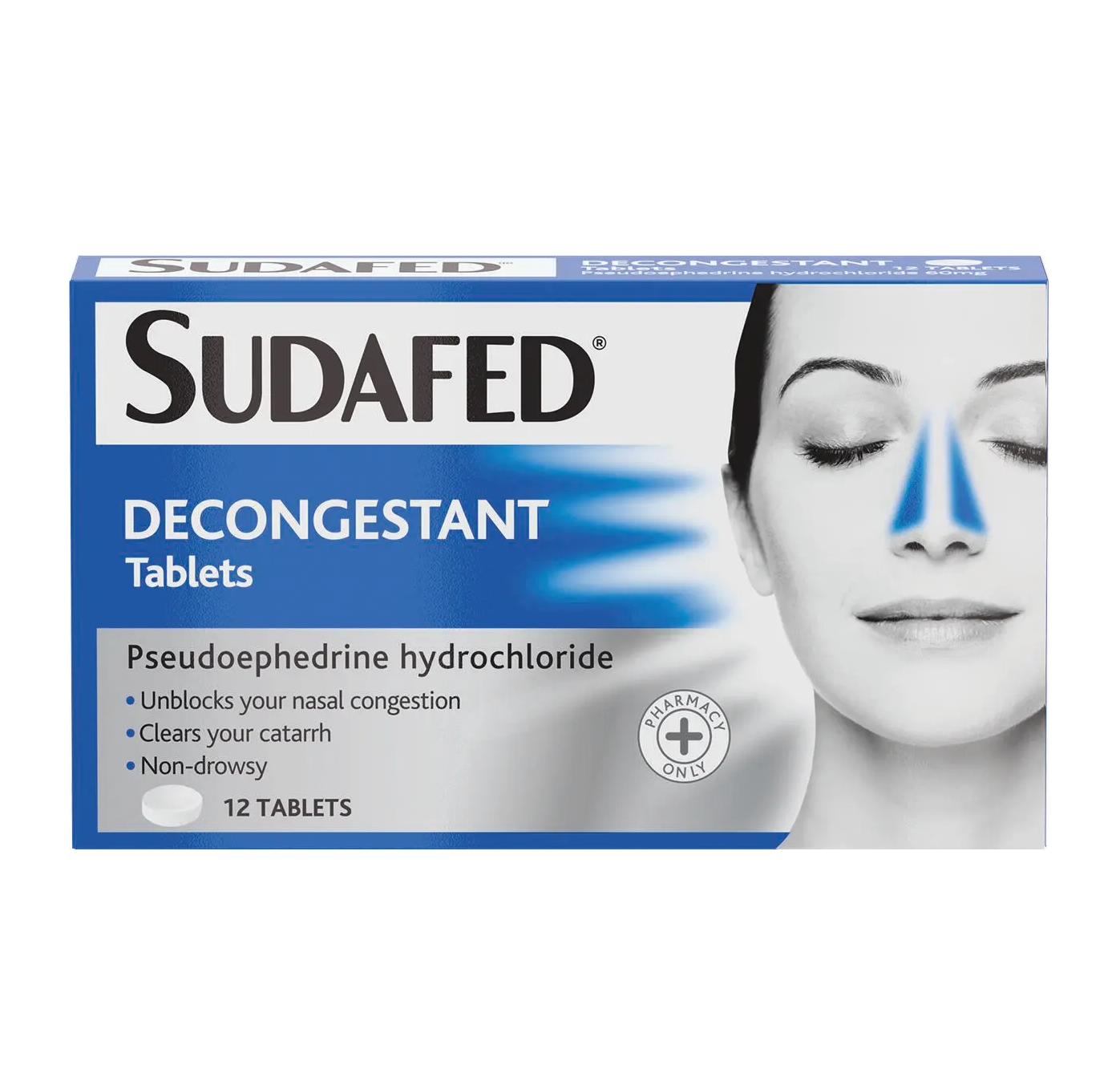 Sudafed Decongestant Tablets - 12 Tablets