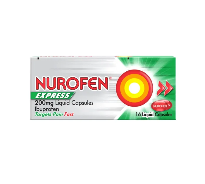 Nurofen Express 200mg - 16 Liquid Capsules