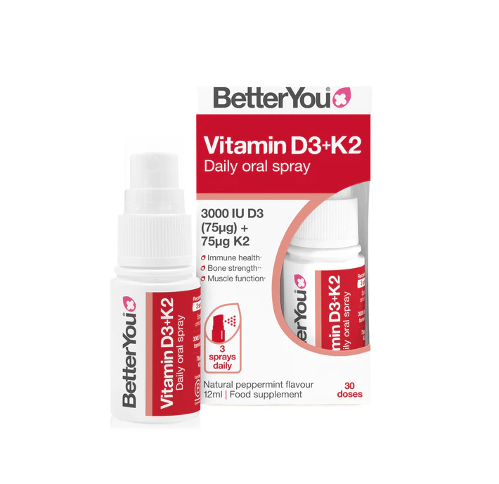 BetterYou D3000 + K2 Vitamin D+K2 Daily Oral Spray - 12ml