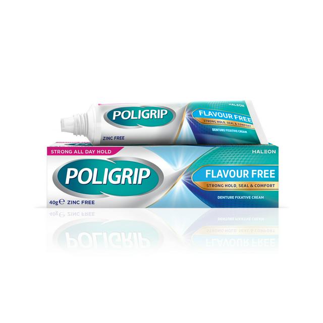 Poligrip Flavour Free Denture Fixative Cream - 40g