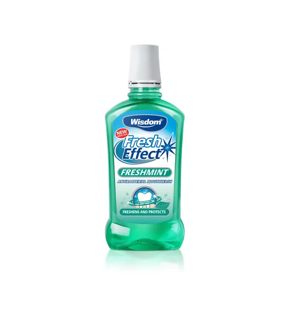 Wisdom - Fresh Effect - Freshmint - Antibacterial Mouthwash - 500ml