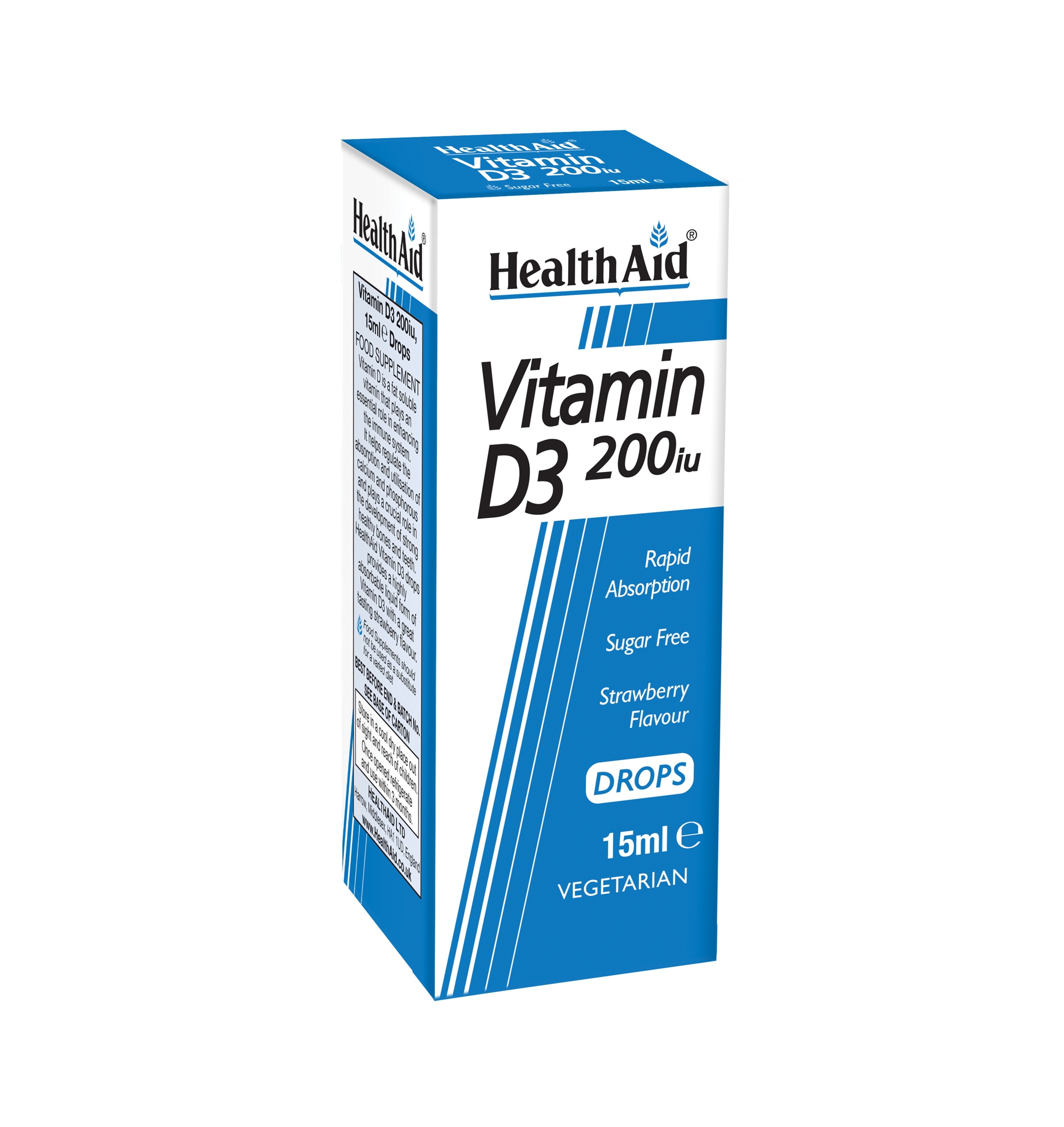 HealthAid Vitamin D3 200iu Drops - 15ml