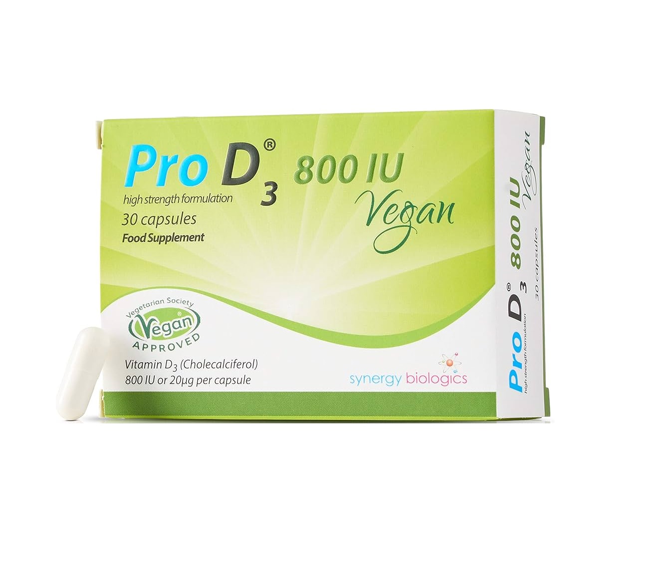 Pro D3 800 IU Vitamin - 20mcg - 30 Caps - Veg/Halal