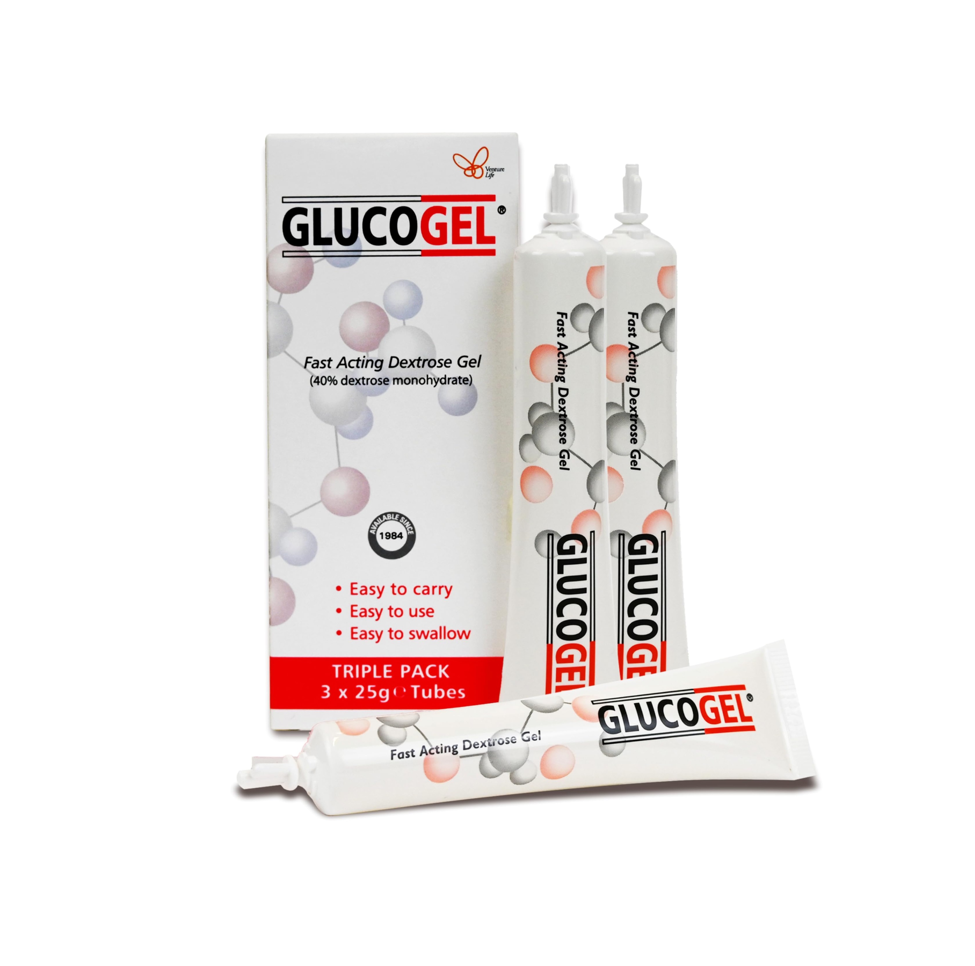 GlucoGel Dextrose Gel 25g Tubes - Pack of 3