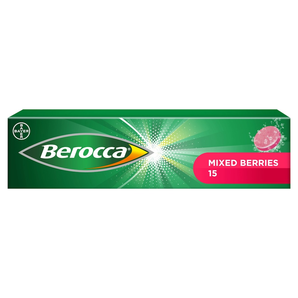 Berocca Mixed Berries - 15 Effervescent Tablets