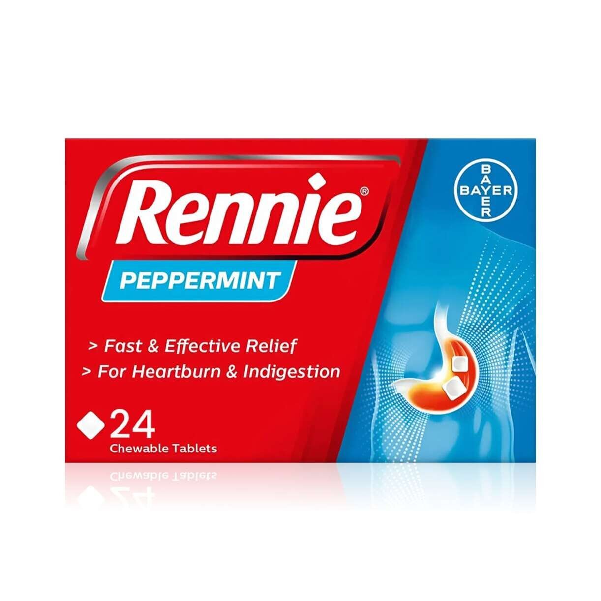 Rennie Peppermint - 24 Tablets
