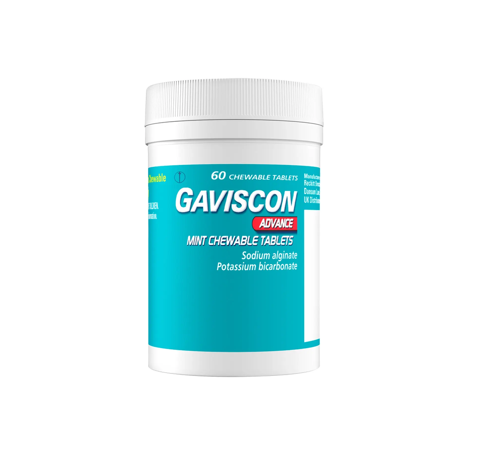 Gaviscon Advance Chewable Tablets Peppermint Flavour - 60 Tablets