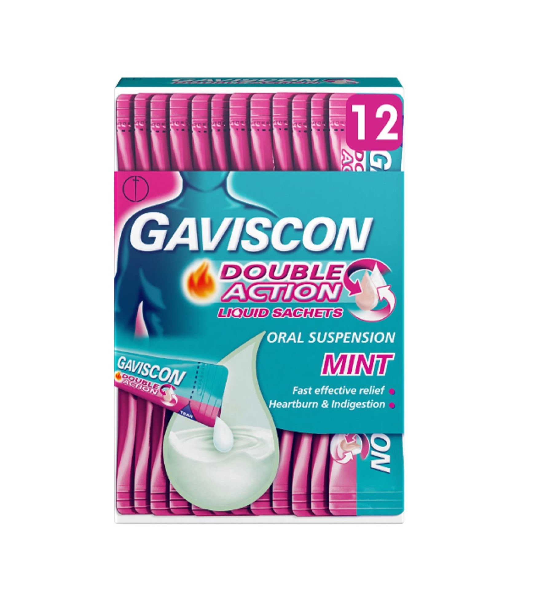 Gaviscon Double Action Liquid Sachets - 12 Sachets