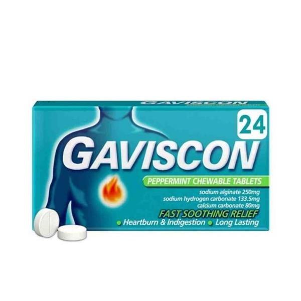 Gaviscon Tablets Peppermint - 24 Tablets