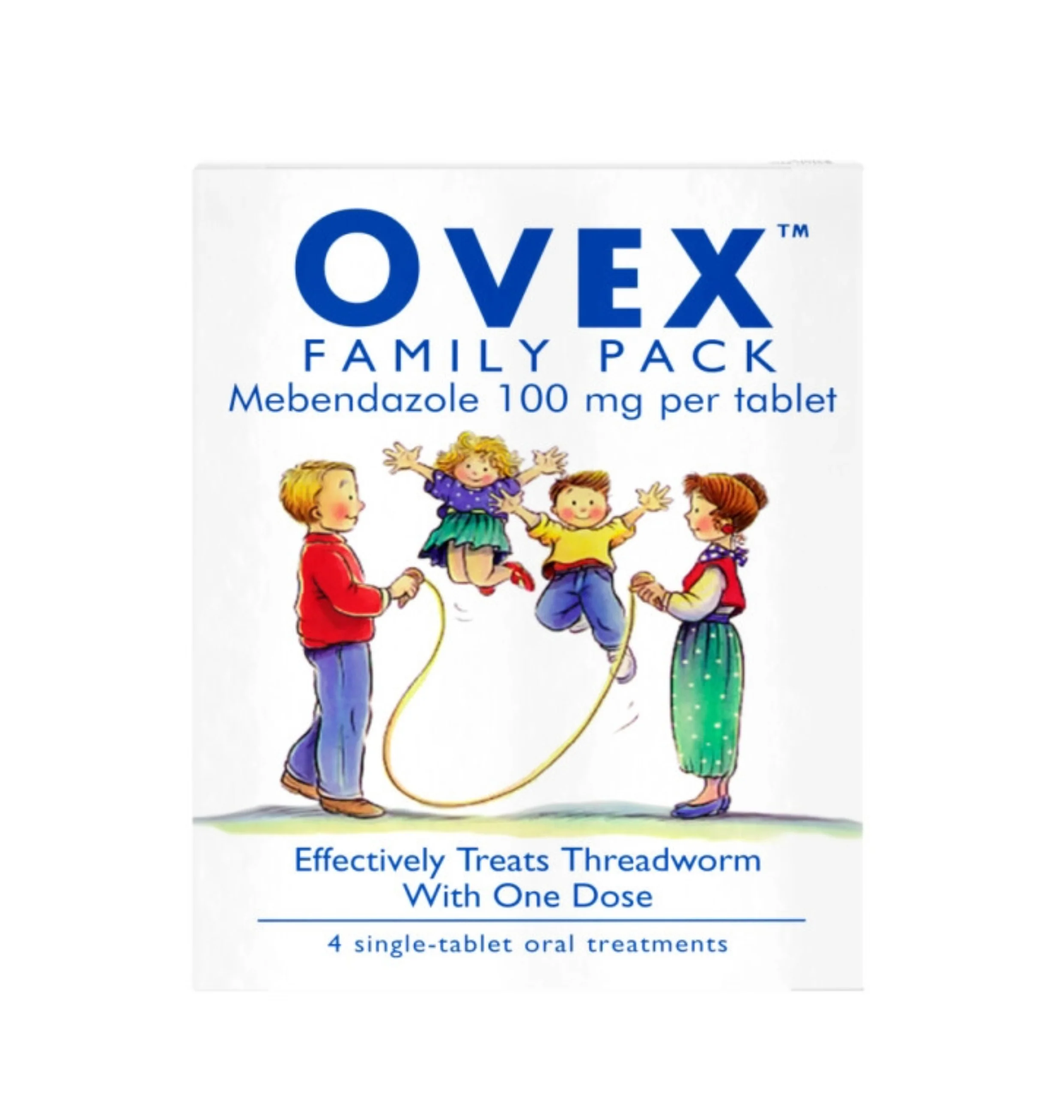 Ovex Family Pack - 4 Threadworm Treatment Tablets