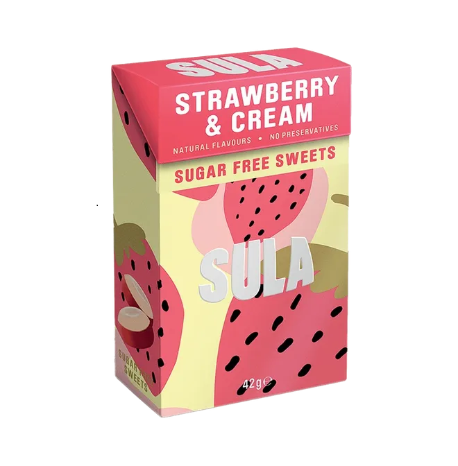 Sula Sugar Free Sweets Strawberry & Cream - 42g