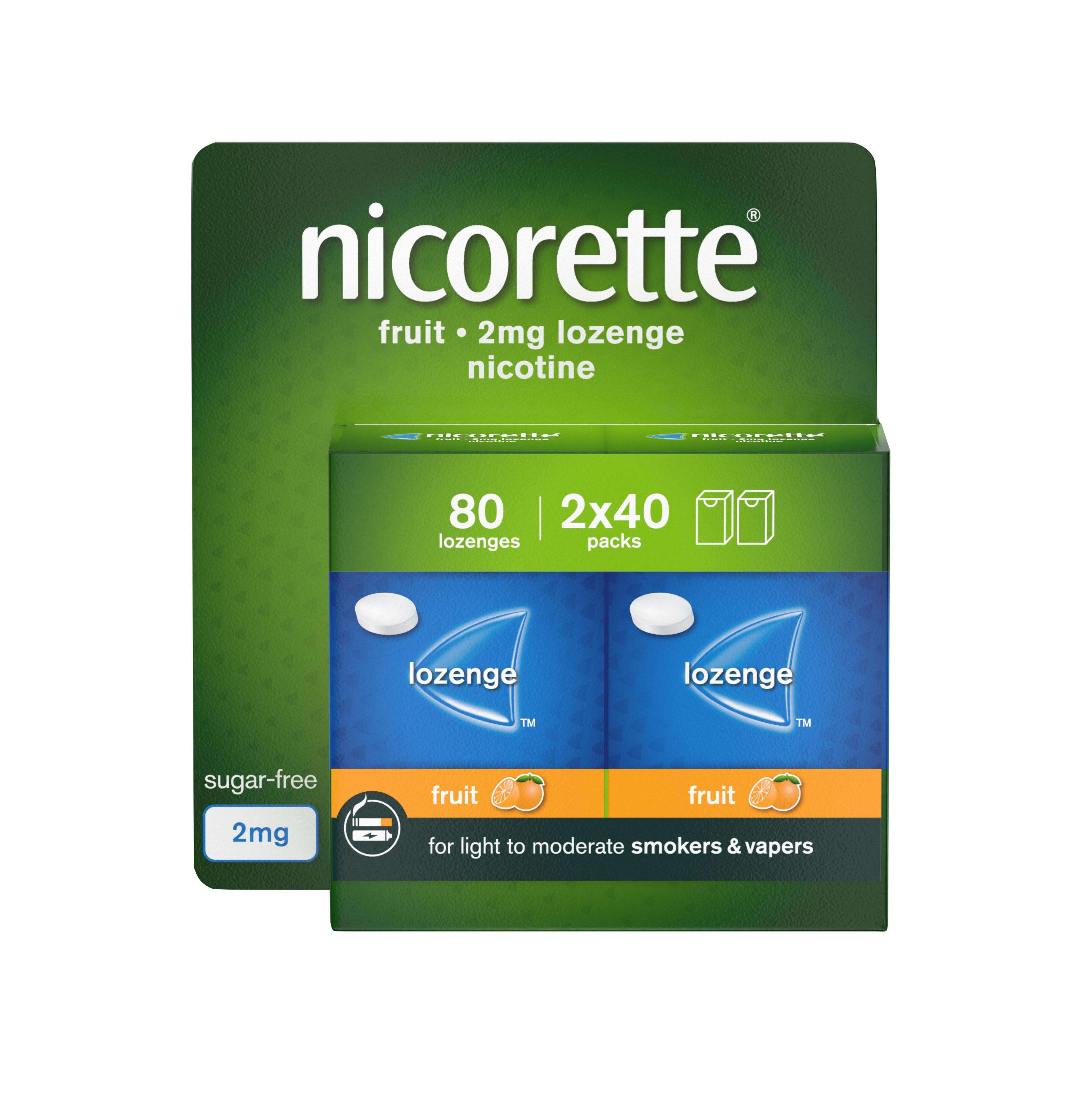 Nicorette Fruit Lozenges 2mg - 80 Lozenges