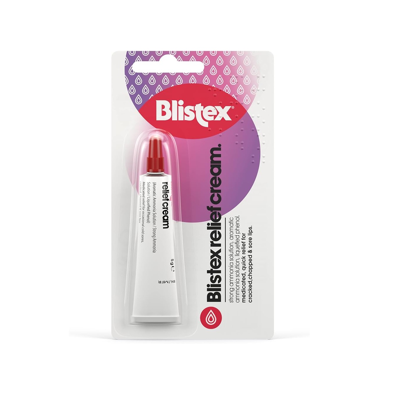 Blistex Relief Cream, Lip Balm for Cold Sores and Chapped Lips - 5g