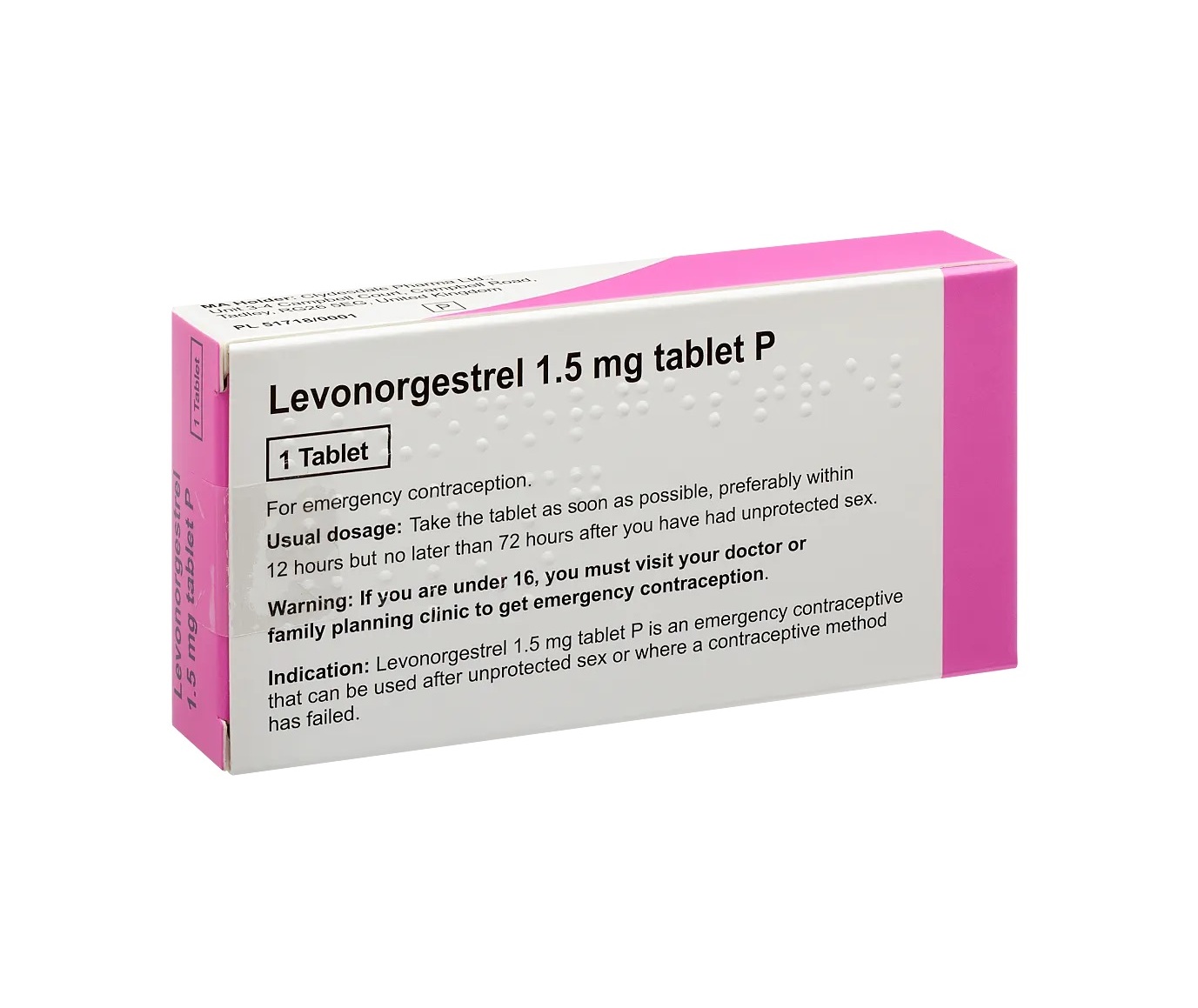 Levonorgestrel (72 hours) The Morning After Pill 1.5 mg tablet (Brands May Vary)