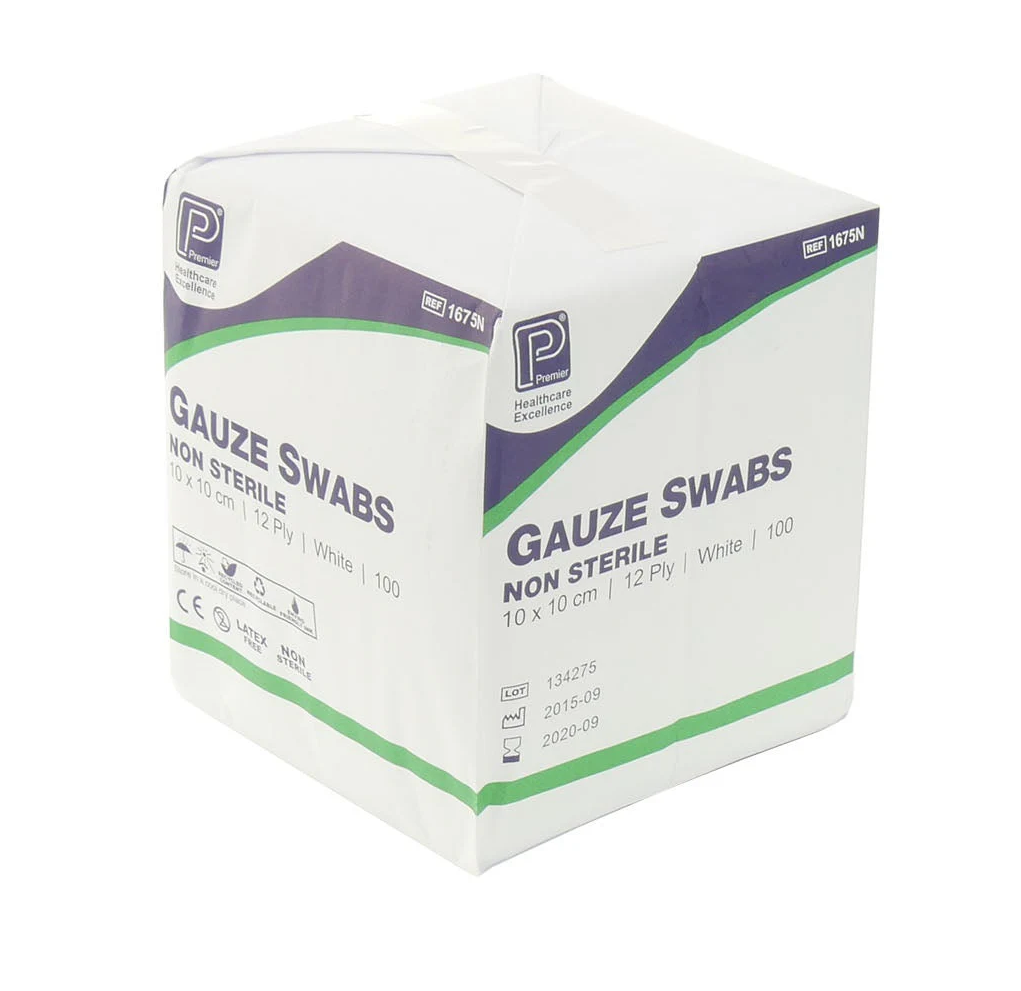 Gauze Swabs 12 Ply - 10cm x 10cm