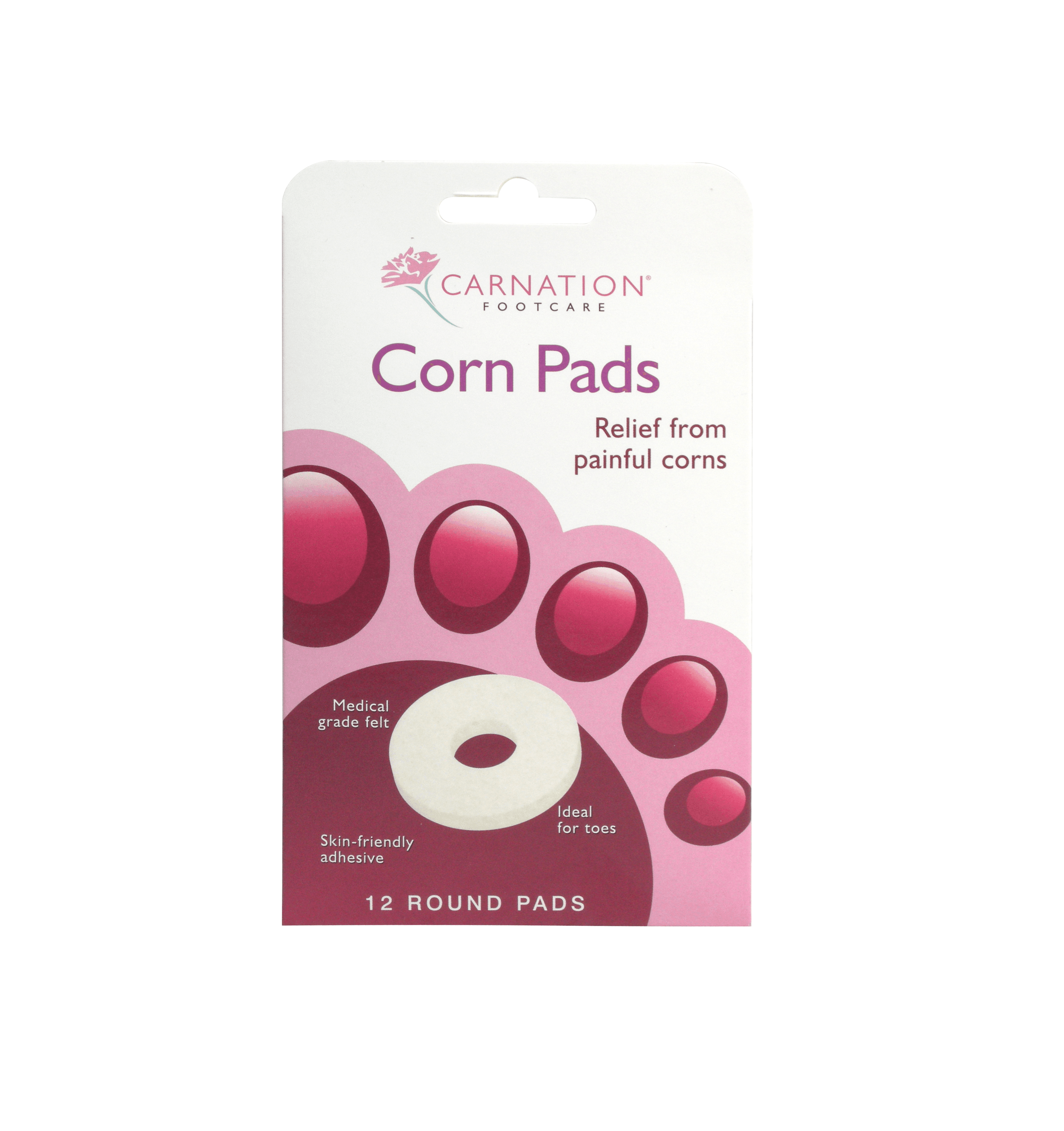 Carnation Corn Pads Round - 12 Pads