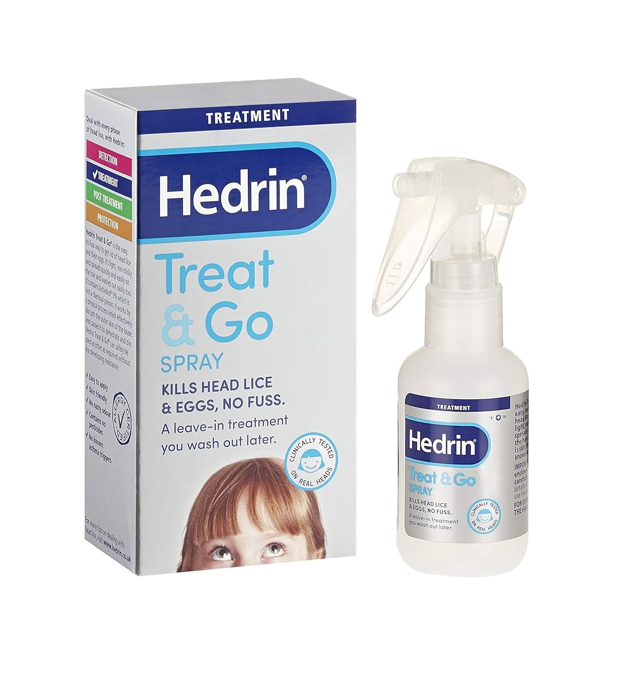 Hedrin Treat & Go Head Lice Spray - 60ml
