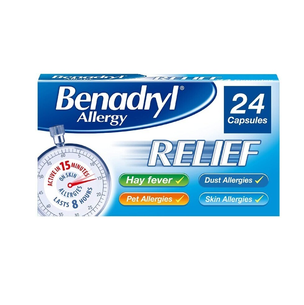 Benadryl Allergy Relief - 24 Capsules