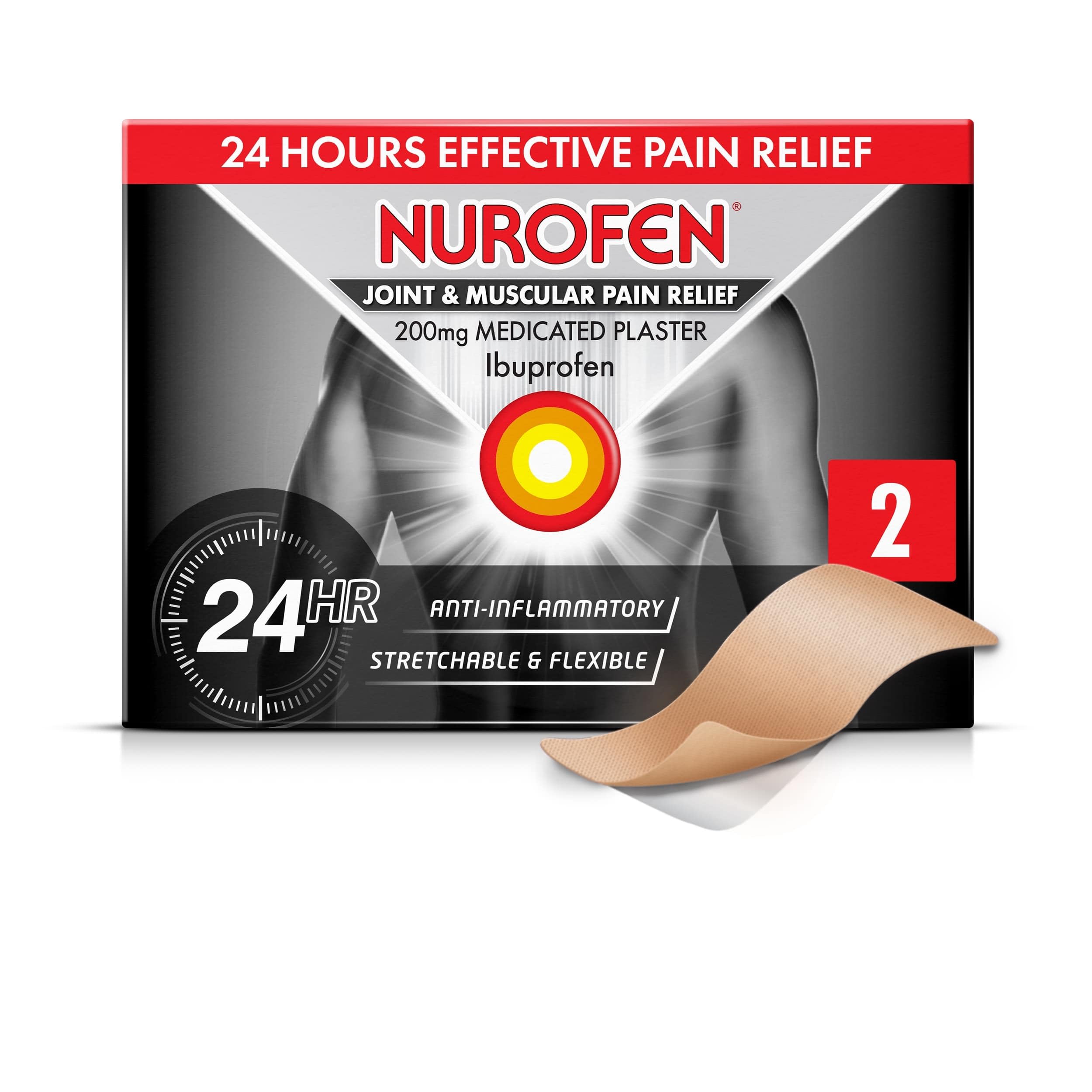 Nurofen Joint & Muscular Pain Relief 200mg Medicated - 2 Plasters