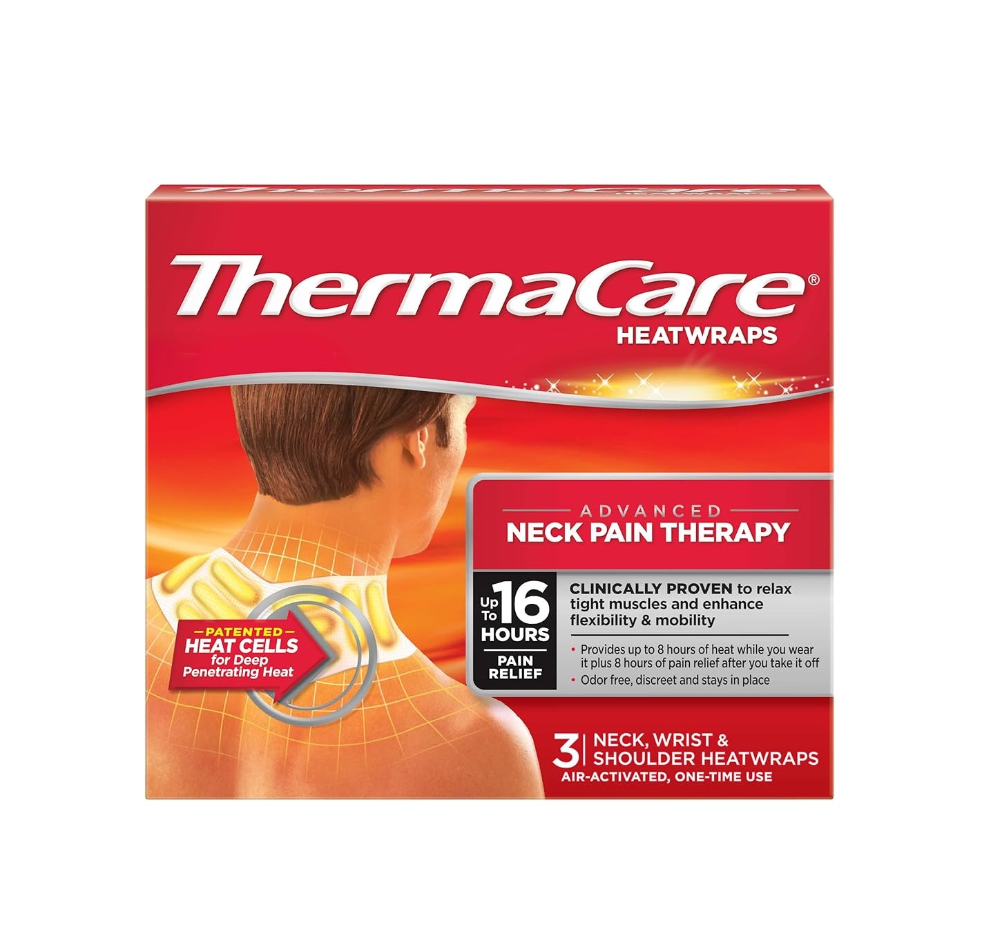 Thermacare Neck Shoulder and Wrist - 3 Wraps