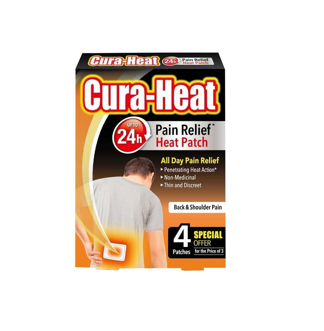 Cura-Heat Back & Shoulder Pain - 4 Patches