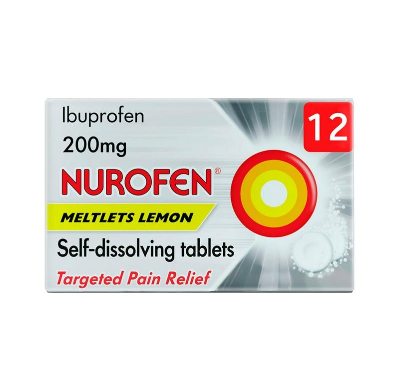 Nurofen Meltlets Lemon 200mg - 12 Tablets