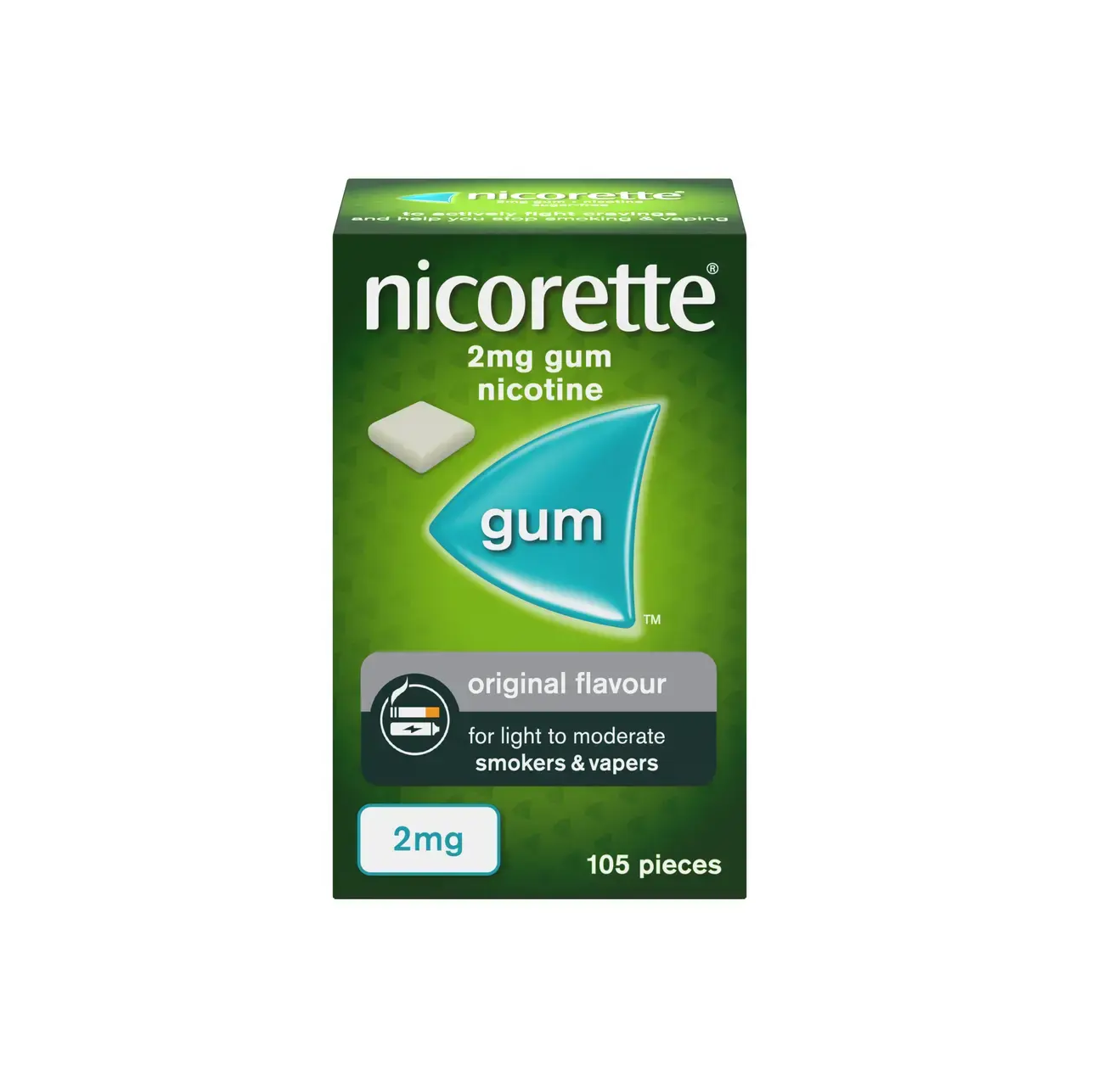 Nicorette Original Gum 2mg - 105 Pieces