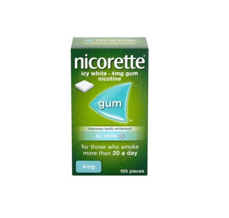 Nicorette Icy White Gum 4mg - 105 Pieces